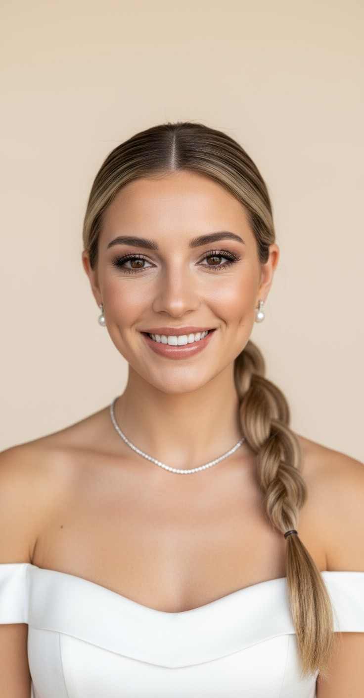 After Sleek Braided Ponytail